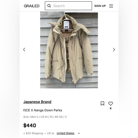 NANGA x F/CE down jacket - Picture 5 of 7